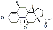 (6S,8S,9S,10R,13R,14S,17S)-17-acetyl-6-fluoro-10,13-dimethyl-2,6,7,8,9 ,12,14,15,16,17-decahydro-1H-cyclopenta[a]phenanthrene-3,11-dione 结构式