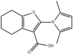 2-(2,5-二甲基-1H-吡咯-1-基)-4,5,6,7-四氢苯并[B]噻吩-3-羧酸 结构式