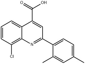 8-CHLORO-2-(2,4-DIMETHYLPHENYL)QUINOLINE-4-CARBOXYLIC ACID 结构式