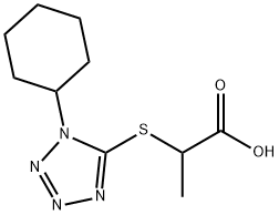 2-(1-环己基-1氢-四唑-5-基硫)-烟酸 结构式