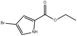 4-溴-1H-吡咯-2-羧酸乙酯 结构式
