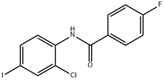 N-(2-氯-4-碘苯)-4-氟苯甲酰胺 结构式