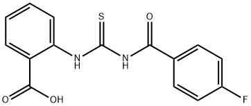 2-[[[(4-FLUOROBENZOYL)AMINO]THIOXOMETHYL]AMINO]-BENZOIC ACID 结构式