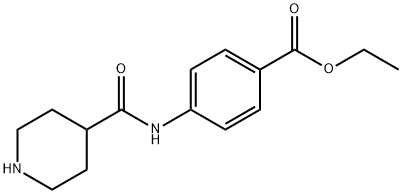 4-[(哌啶-4-羰基)氨基]苯甲酸乙酯 结构式