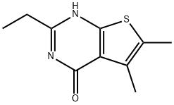 2-乙基-5,6-二甲基噻吩并[2,3-D]嘧啶-4(1H)-酮 结构式
