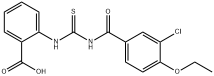 2-[[[(3-CHLORO-4-ETHOXYBENZOYL)AMINO]THIOXOMETHYL]AMINO]-BENZOIC ACID 结构式