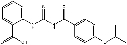 2-[[[[4-(1-METHYLETHOXY)BENZOYL]AMINO]THIOXOMETHYL]AMINO]-BENZOIC ACID 结构式