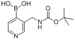 3-(叔丁氧羰氨基甲基)-吡啶-4-硼酸 结构式