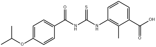 2-METHYL-3-[[[[4-(1-METHYLETHOXY)BENZOYL]AMINO]THIOXOMETHYL]AMINO]-BENZOIC ACID 结构式