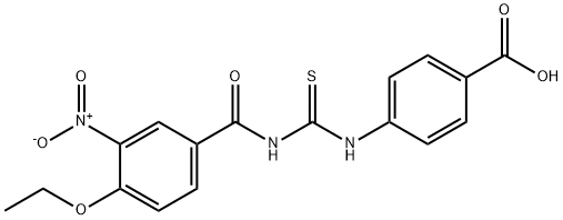 BENZOIC ACID, 4-[[[(4-ETHOXY-3-NITROBENZOYL)AMINO]THIOXOMETHYL]AMINO] 结构式