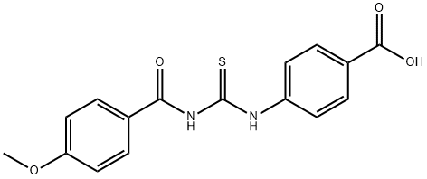 4-[[[(4-METHOXYBENZOYL)AMINO]THIOXOMETHYL]AMINO]-BENZOIC ACID 结构式