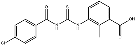 3-[[[(4-CHLOROBENZOYL)AMINO]THIOXOMETHYL]AMINO]-2-METHYL-BENZOIC ACID 结构式