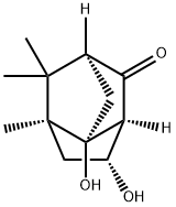 1,5-Methanopentalen-4(1H)-one, hexahydro-3,6a-dihydroxy-1,7,7-trimethyl-, (1S,3R,3aS,5S,6aR)- (9CI) 结构式