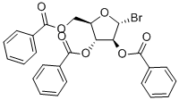 2,3,5-三-O-苯甲酰基-Α-D-溴化阿拉伯呋喃糖 结构式