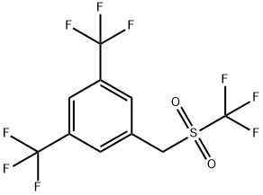 1,3-双(三氟甲基)-5-(((三氟甲基)磺酰基)甲基)苯 结构式