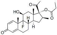 9-fluoro-11beta,17-dihydroxy-16beta-methylpregna-1,4-diene-3,20-dione 17-propionate  结构式