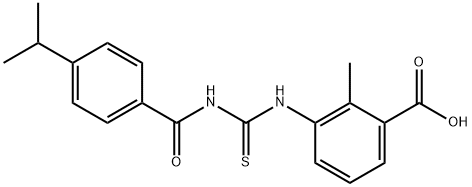 2-METHYL-3-[[[[4-(1-METHYLETHYL)BENZOYL]AMINO]THIOXOMETHYL]AMINO]-BENZOIC ACID 结构式