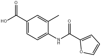 4-(2-furoylamino)-3-methylbenzoic acid 结构式