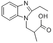 3-(2-乙基-1H-苯并[D]咪唑-1-基)-2-甲基丙酸盐酸盐 结构式