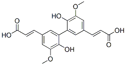 3-[3-[5-(2-carboxyethenyl)-2-hydroxy-3-methoxy-phenyl]-4-hydroxy-5-methoxy-phenyl]prop-2-enoic acid 结构式