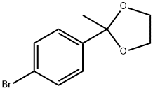 2-甲基-2-对溴苯基-1,3-二氧戊环 结构式