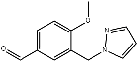 4 -甲氧基- 3 -(1H -吡唑- 1 -甲基)苯甲醛 结构式