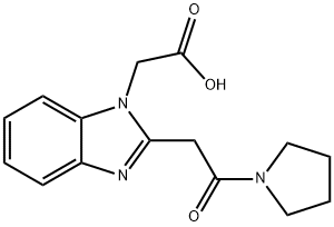 [2-(2-OXO-2-PYRROLIDIN-1-YL-ETHYL)-BENZOIMIDAZOL-1-YL]-ACETIC ACID 结构式