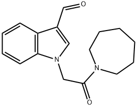 1-(2-AZEPAN-1-YL-2-OXO-ETHYL)-1H-INDOLE-3-CARBALDEHYDE 结构式