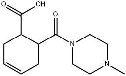 6-(4-甲基哌嗪-1-羰基)环己-3-烯-1-羧酸 结构式