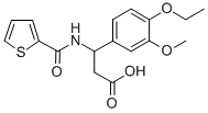 3-(4-乙氧基-3-甲氧基苯基)-3-(噻吩-2-甲酰胺基)丙酸 结构式