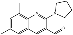 6,8-DIMETHYL-2-PYRROLIDIN-1-YL-QUINOLINE-3-CARBALDEHYDE 结构式