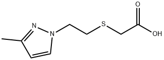 [2-(3-甲基-吡唑-1-YL)-乙基磺胺]-乙酸 结构式