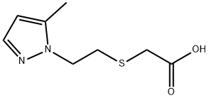 [2-(5-甲基-吡唑-1-YL)-乙基磺胺]-乙酸 结构式