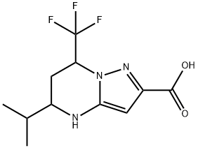5-异丙基-7-三氟甲基-4,5,6,7-四氢-吡唑并[1,5-A]嘧啶-2-羧酸 结构式