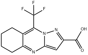 9-(三氟甲基)-5,6,7,8-四氢吡唑并[5,1-B]喹唑啉-2-羧酸 结构式