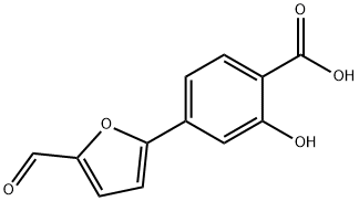 4-(5-甲酰基-2-呋喃基)-2-羟基苯甲酸 结构式