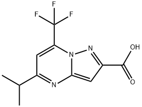 5-异丙基-7-三氟甲基-吡唑并-[1,5-A]嘧啶-2-羧酸 结构式