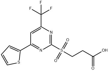 3-(4-THIOPHEN-2-YL-6-TRIFLUOROMETHYL-PYRIMIDINE-2-SULFONYL)-PROPIONIC ACID 结构式