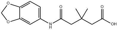 4-(BENZO[1,3]DIOXOL-5-YLCARBAMOYL)-3,3-DIMETHYL-BUTYRIC ACID 结构式