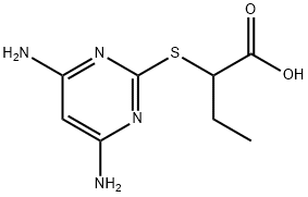 2-(4,6-二氨基嘧啶-2-硫代)丁酸 结构式