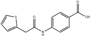 4-[(2-噻吩基乙酰基)氨基]苯甲酸 结构式