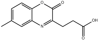 3-(6-METHYL-2-OXO-2H-BENZO[1,4]OXAZIN-3-YL)-PROPIONIC ACID 结构式
