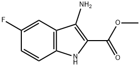 3-氨基-5-氟-1H-吲哚-2-羧酸甲酯 结构式