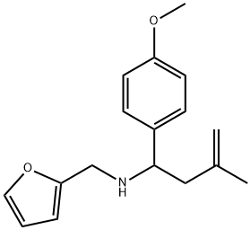 N-(呋喃-2-基甲基)-1-(4-甲氧基苯基)-3-甲基丁-3-烯-1-胺 结构式