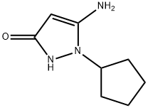 5-氨基-1-环戊基-1H-吡唑-3-醇 结构式