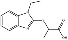 2-((1-乙基-1H-苯并[D]咪唑-2-基)硫代)丁酸 结构式