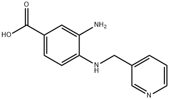 3-AMINO-4-[(PYRIDIN-3-YLMETHYL)-AMINO]-BENZOIC ACID 结构式