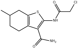 2-(2-氯乙烷酰氨基)-6-甲基-4,5,6,7-四氢-1-苯并噻吩-3-甲酰胺 结构式