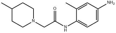 N-(4-氨基-2-甲基苯基)-2-(4-甲基哌啶-1-基)乙酰胺 结构式