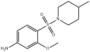 3-甲氧基-4-((4-甲基哌啶-1-基)磺酰基)苯胺 结构式